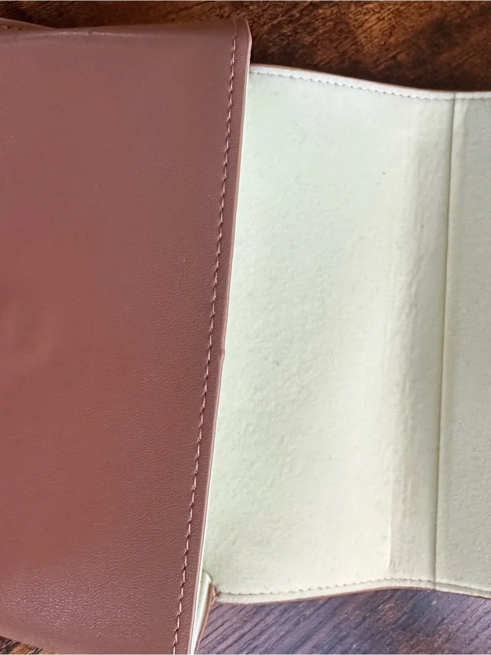 Burberry Taupe Leather Eyewear Case with Black Logo